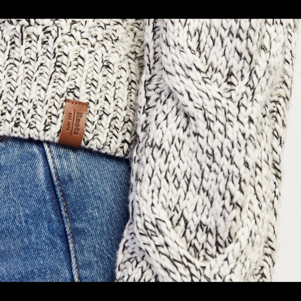 ROOTS snowy owl open cardigan (long)